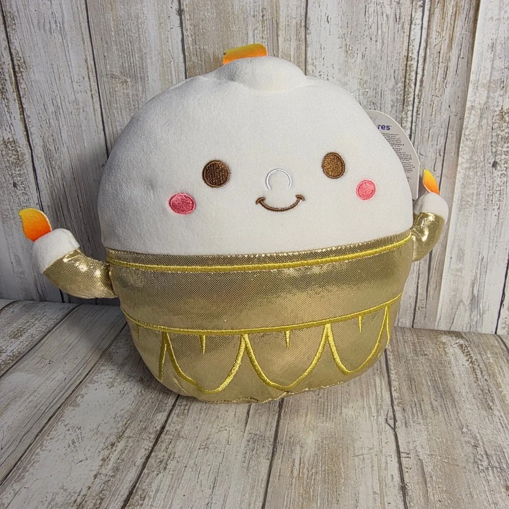 Squishmallows Disney Beauty and the Beast Lumiere 10 Inch Gold Plush NWT